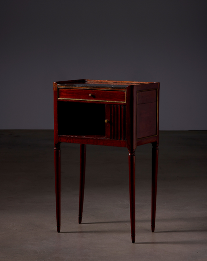 19th Century Wood with Marble Top French Side Table