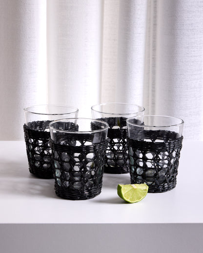 Seagrass Cage Black Wide Tumbler
