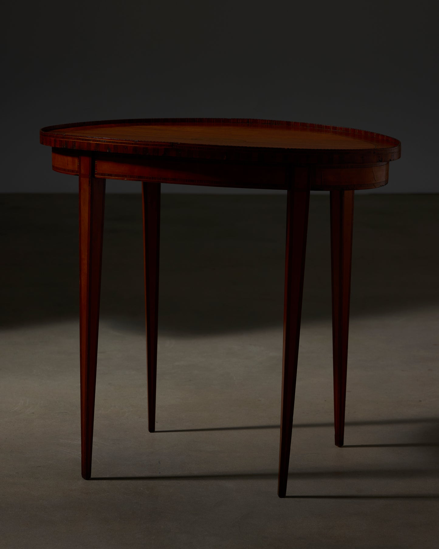 Oval Neoclassical Side Table