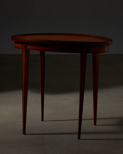 Oval Neoclassical Side Table