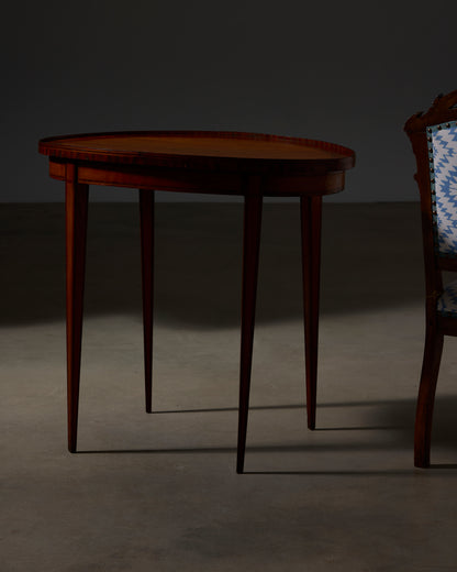 Oval Neoclassical Side Table