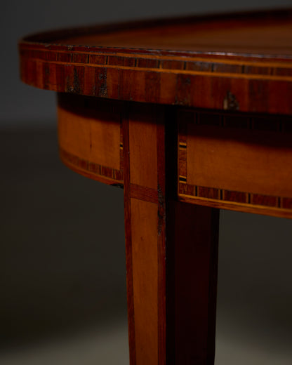 Oval Neoclassical Side Table