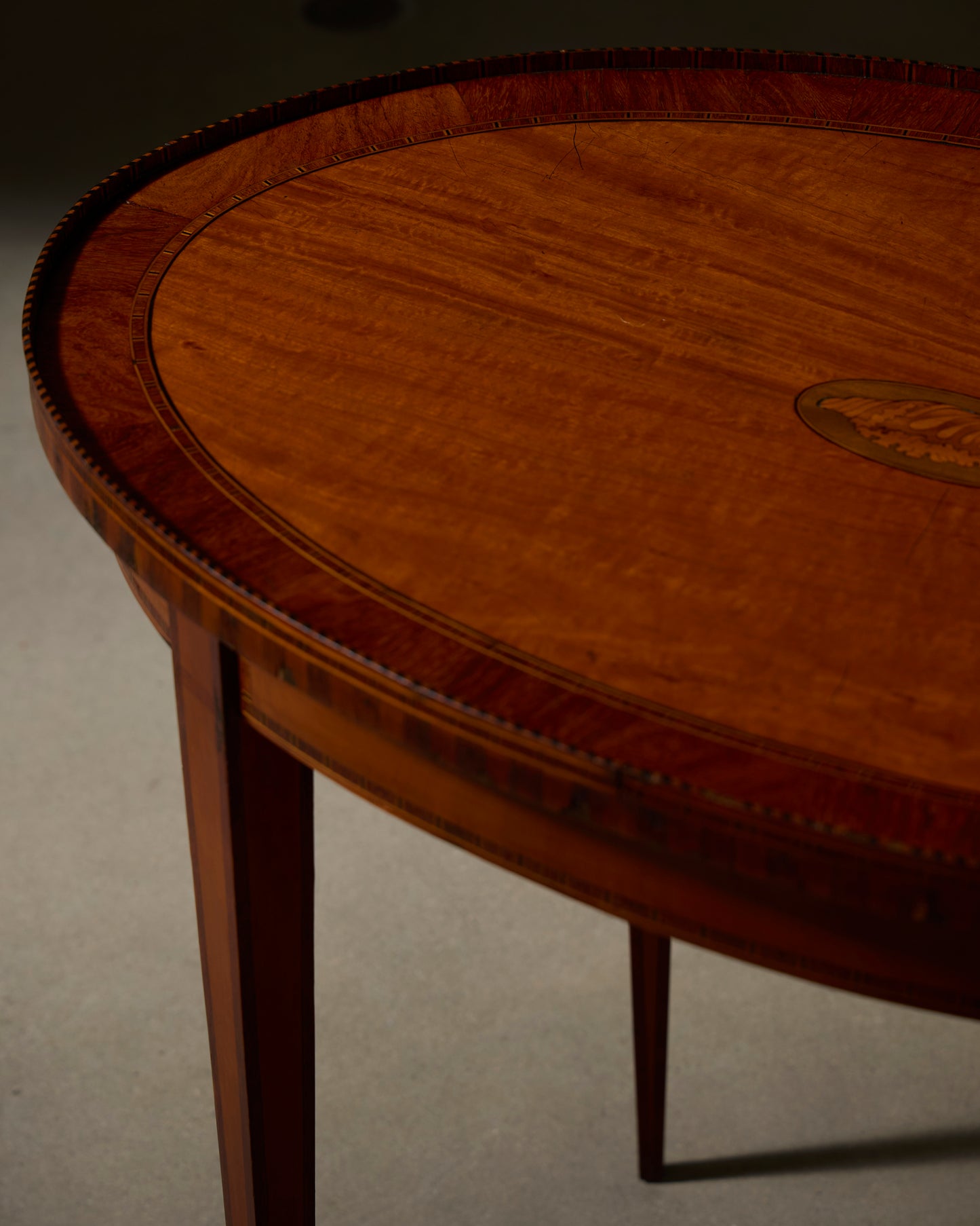 Oval Neoclassical Side Table