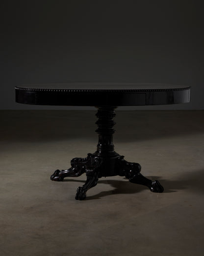 Oval Pedestal Table with Clawfoot Base