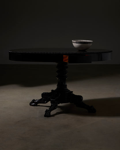 Oval Pedestal Table with Clawfoot Base