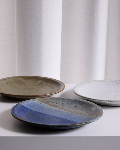 Stoneware White Glaze Salad Plate