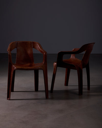 Cheap & Chic Brown Leather Chair