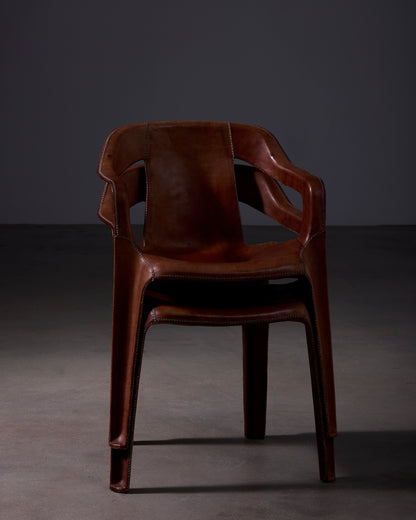 Cheap & Chic Brown Leather Chair
