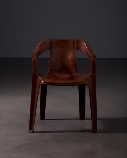 Cheap & Chic Brown Leather Chair