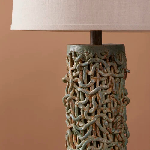 Tall Squiggle Weave Lamp