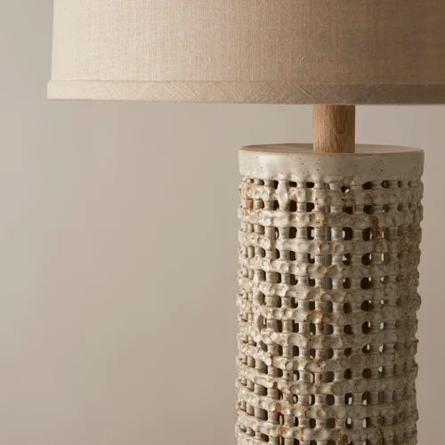 Tall Basket Weave Lamp By Clate Grunden