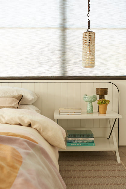 Tall Hanging Basketweave Pendant By Clate Grunden