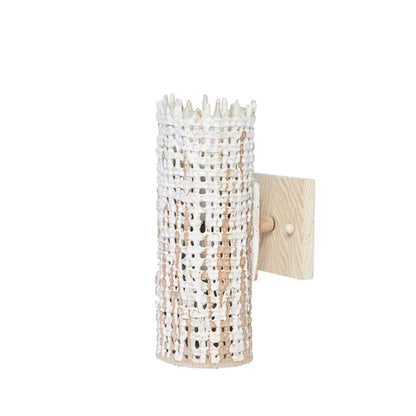 Basketweave Sconce With Wood By Clate Grunden