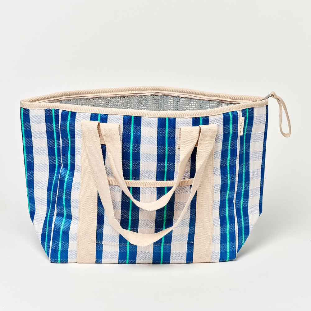 Recycled Nylon Coolertote La Mer Blue Neon