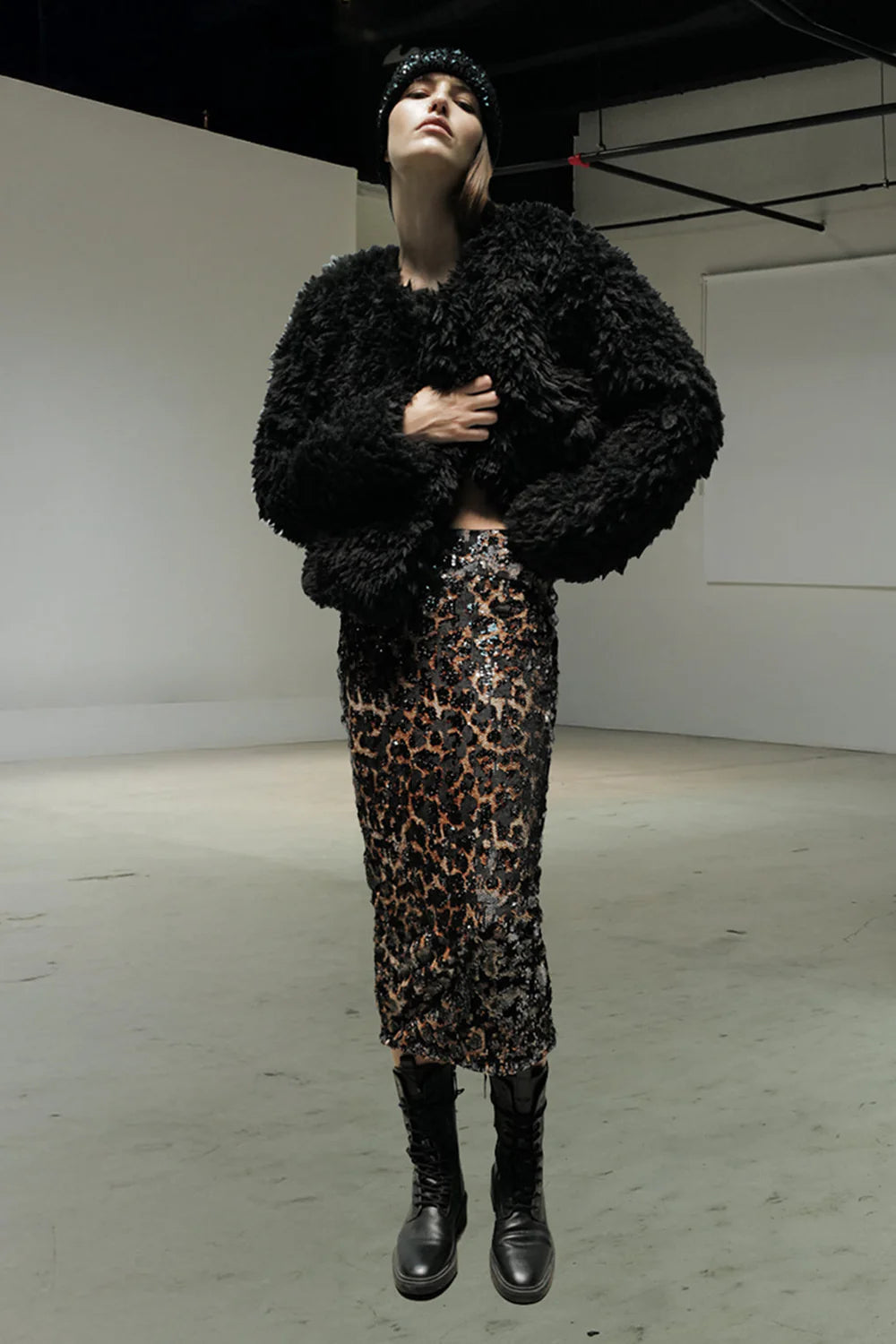 3D LEOPARDO LIZA SKIRT