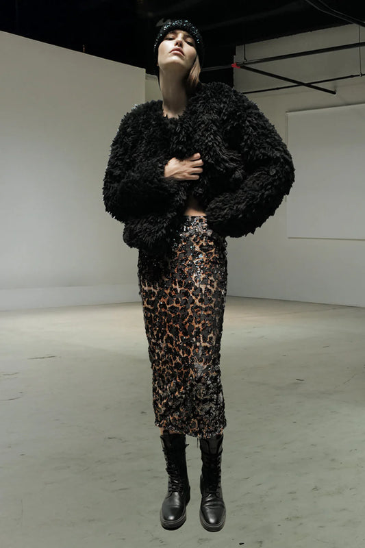 3D LEOPARDO LIZA SKIRT