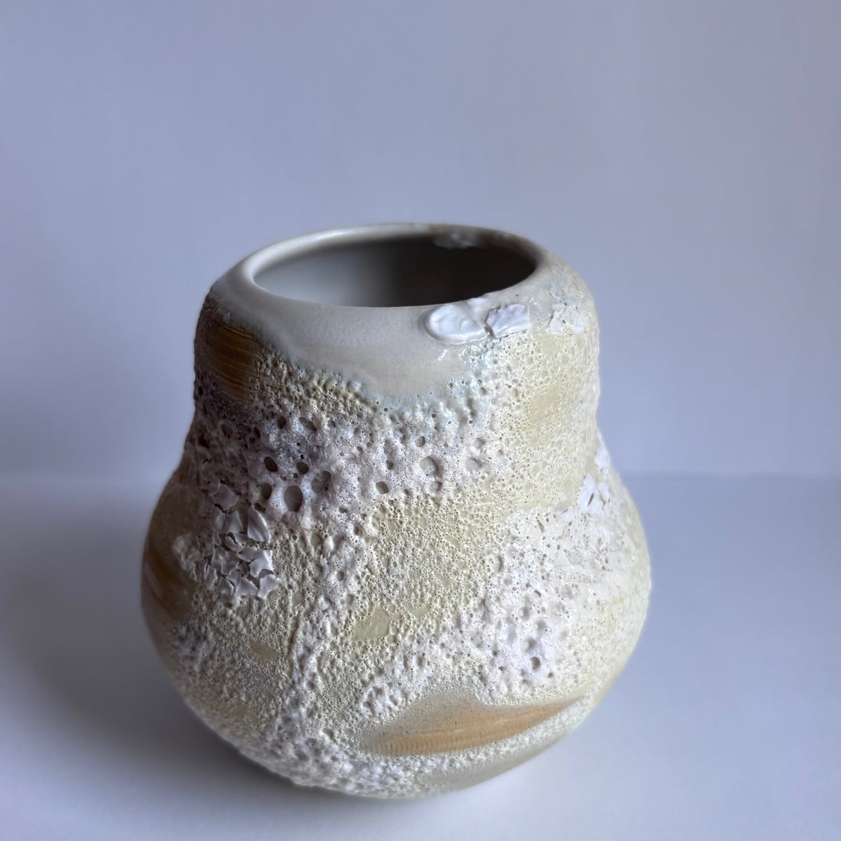 Yellow Sea Shell Vase by Annie Starling Sparks