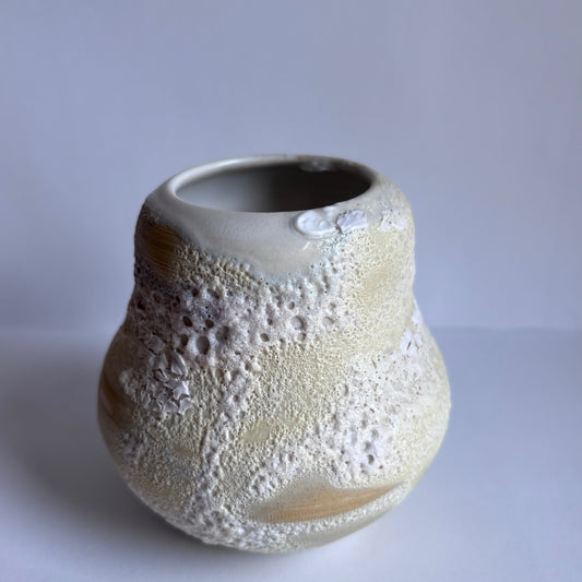 Yellow Sea Shell Vase by Annie Starling Sparks