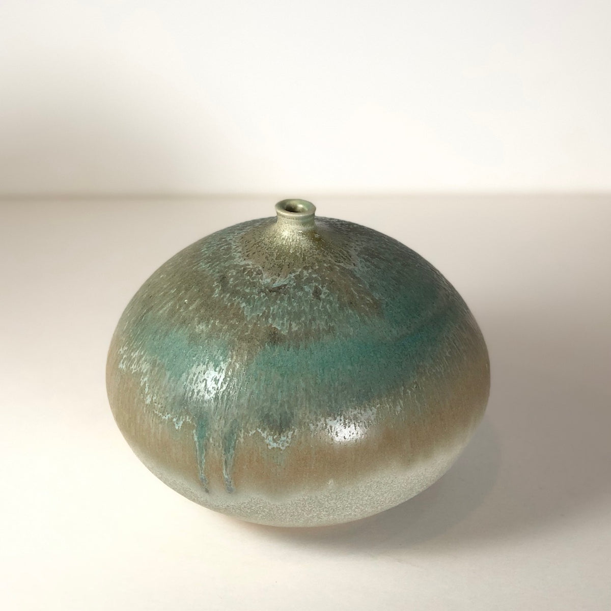 Jade Sand Orb Vase by Chandelle Anderson