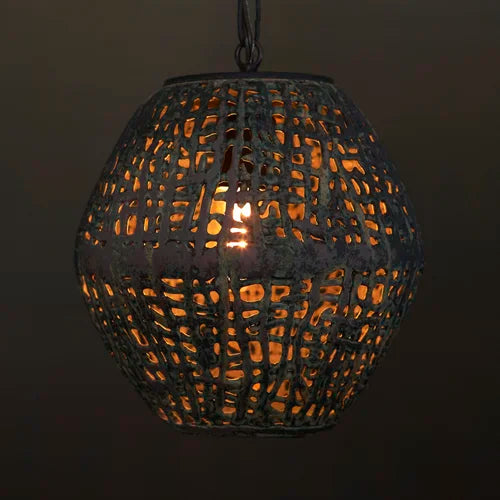 Ovoid Hanging Basketweave Pendant By Clate Grunden