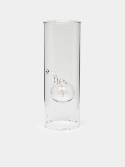 Classic Hand-Blown Glass Oil Lamp