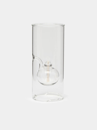 Classic Hand-Blown Glass Oil Lamp