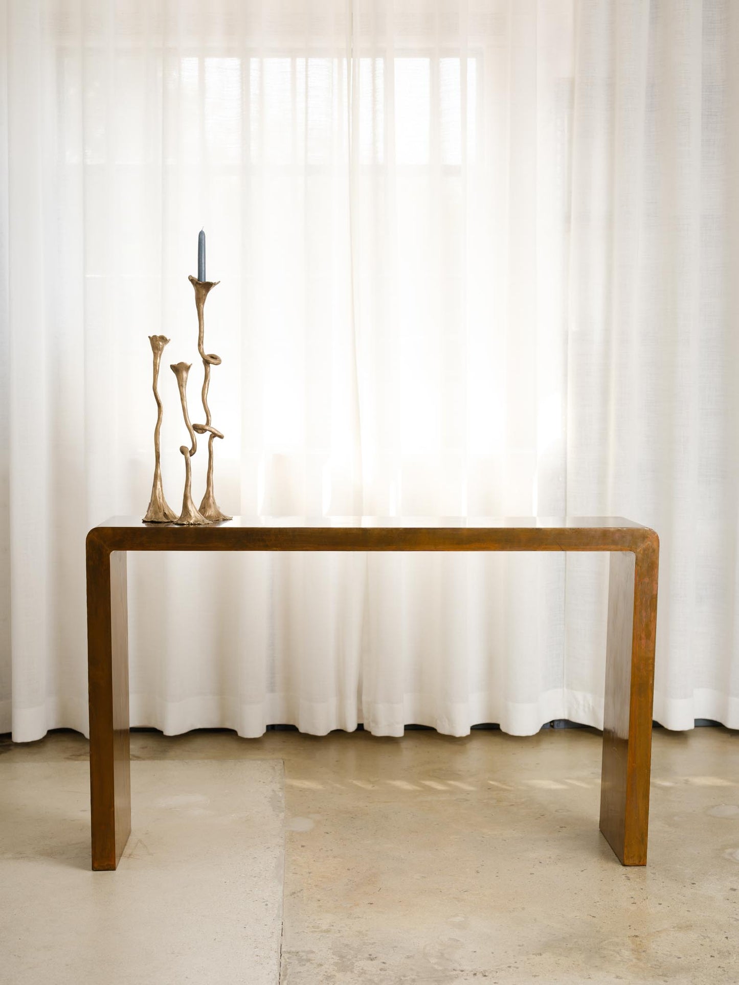 Vintage Brass Console Table