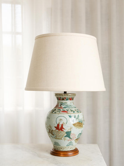 Chinese Wucai Porcelain Table Lamp