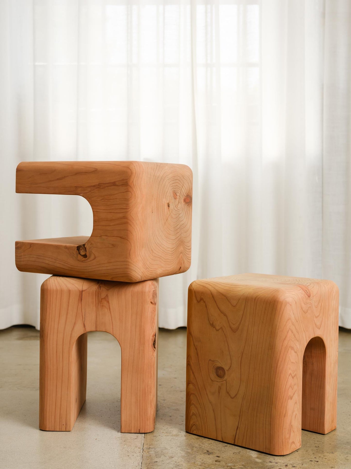 Redwood Tunnel Stools