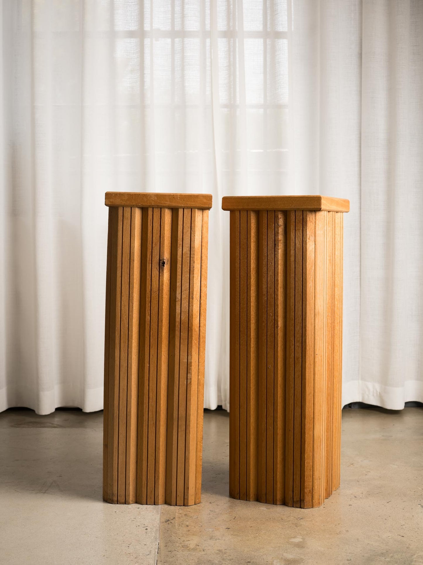 Pair of Wooden Pedestals