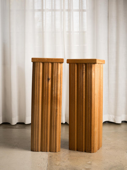 Pair of Wooden Pedestals