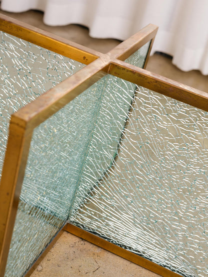 Steve Chase Crackle Glass Coffee Table