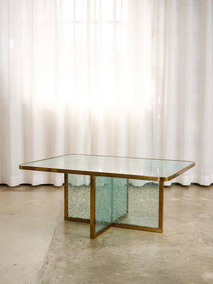 Steve Chase Crackle Glass Coffee Table