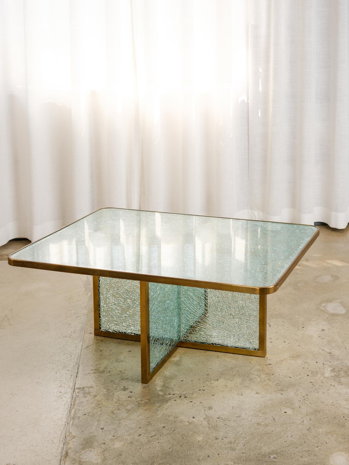 Steve Chase Crackle Glass Coffee Table