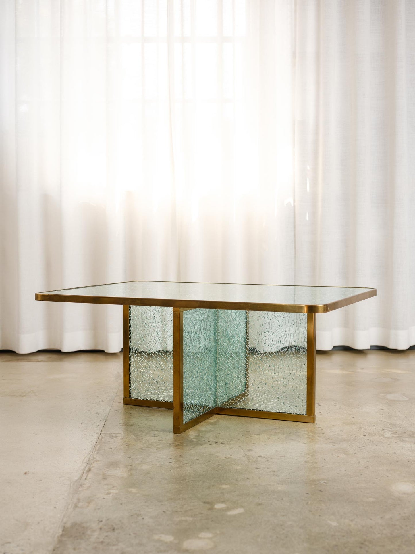 Steve Chase Crackle Glass Coffee Table