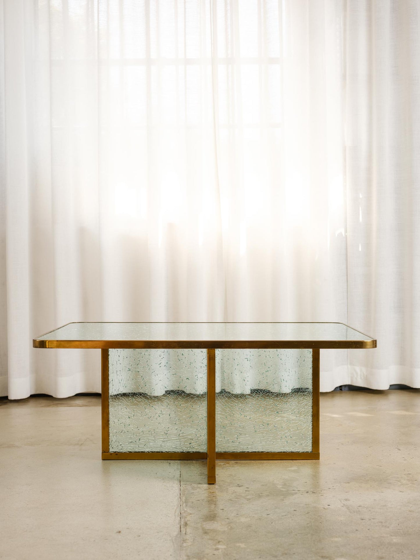Steve Chase Crackle Glass Coffee Table