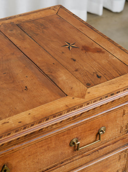 18th Century LXVI Commode with Inlaid Star