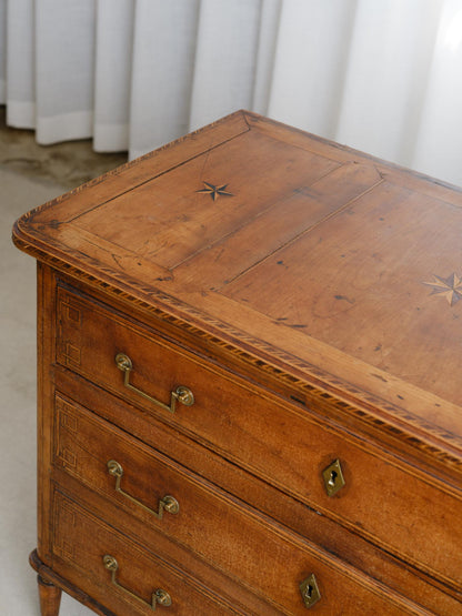 18th Century LXVI Commode with Inlaid Star