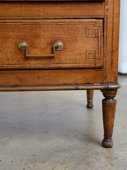 18th Century LXVI Commode with Inlaid Star