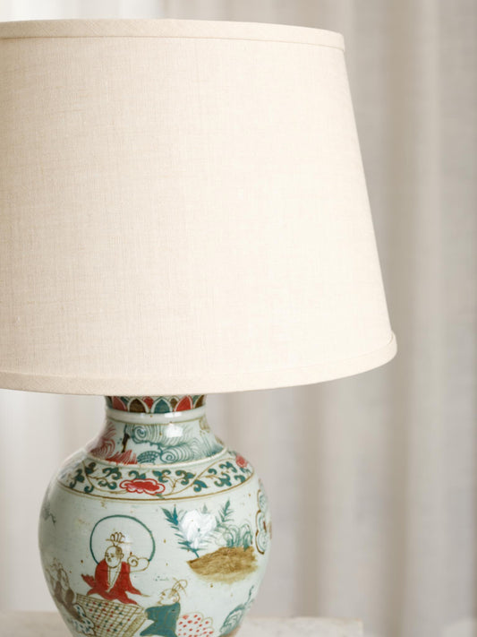 Chinese Wucai Porcelain Table Lamp