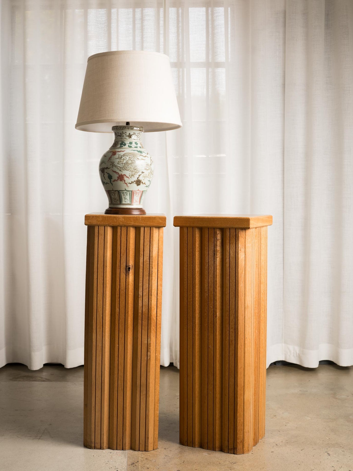 Pair of Wooden Pedestals