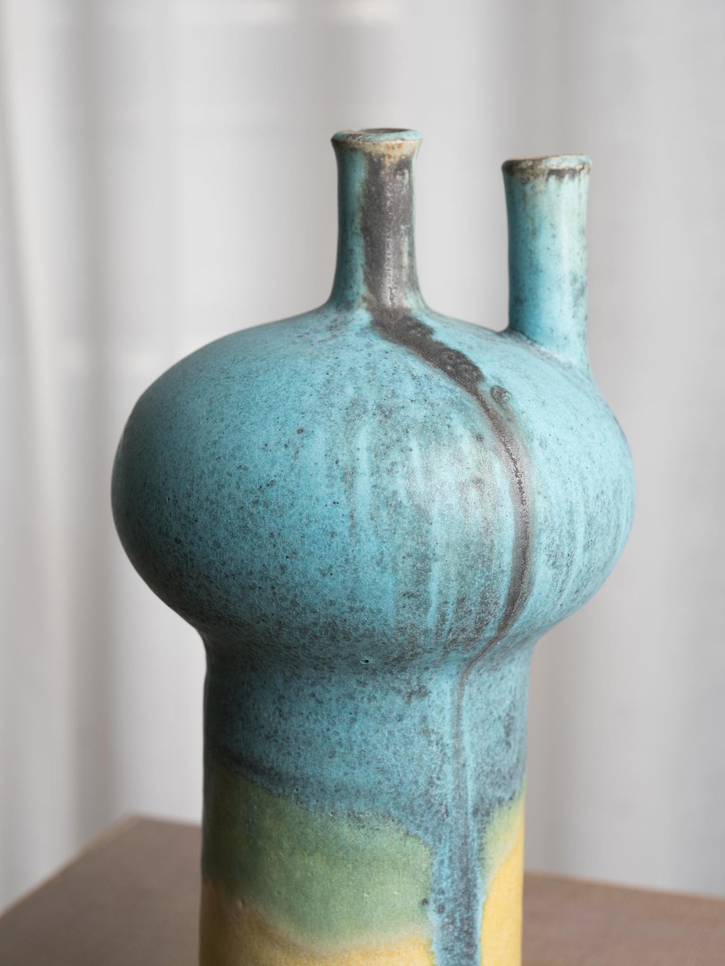 Ceramic 2-Spout Vase