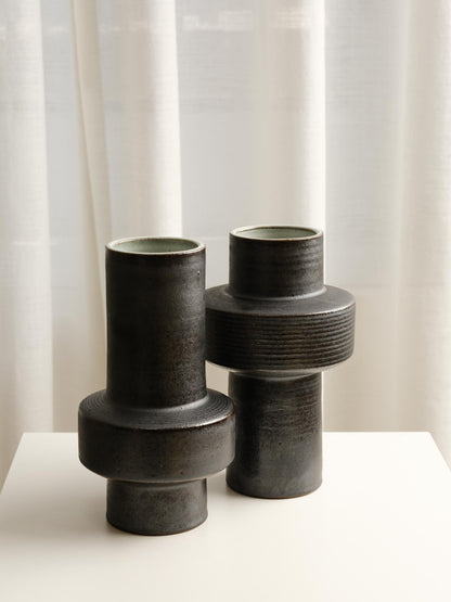 Black Piston Vase