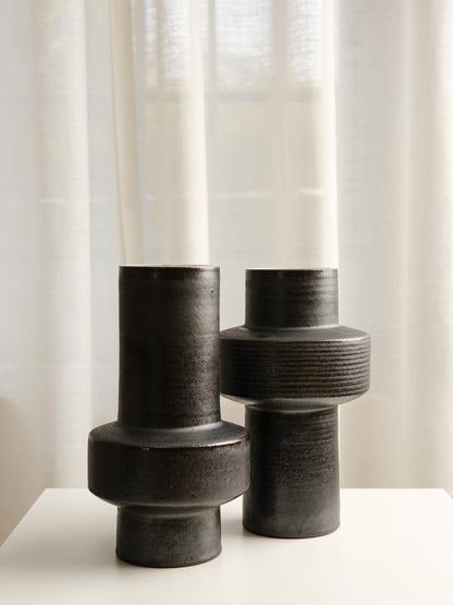 Black Piston Vase