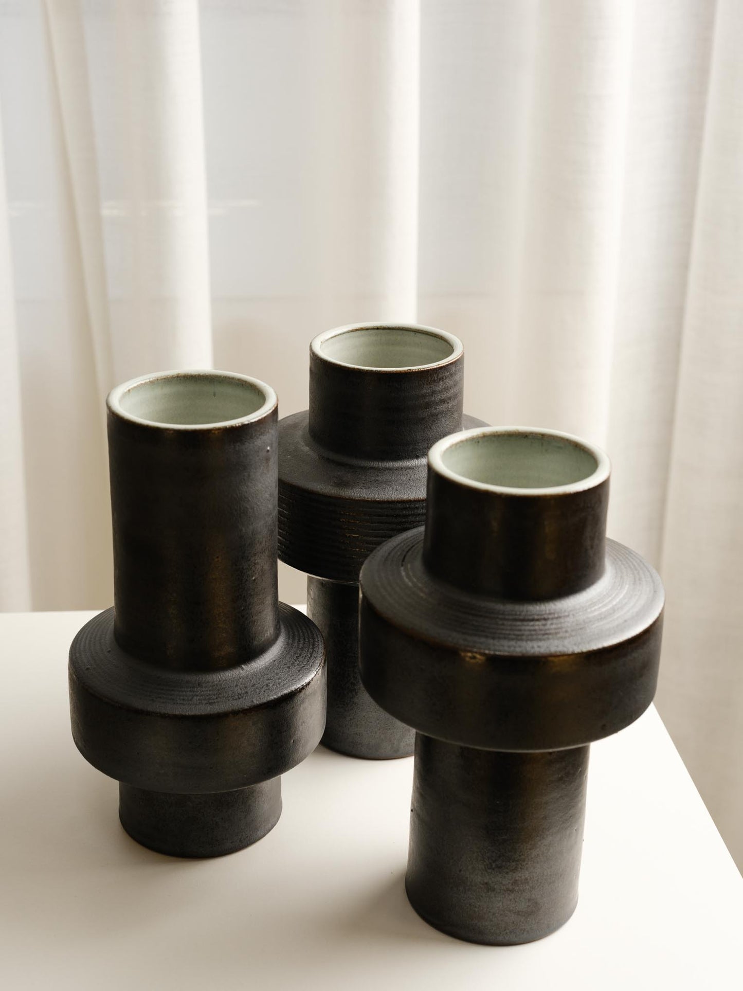 Black Piston Vase