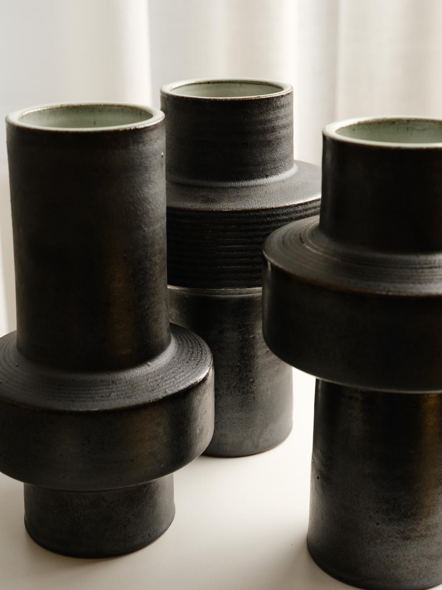 Black Piston Vase