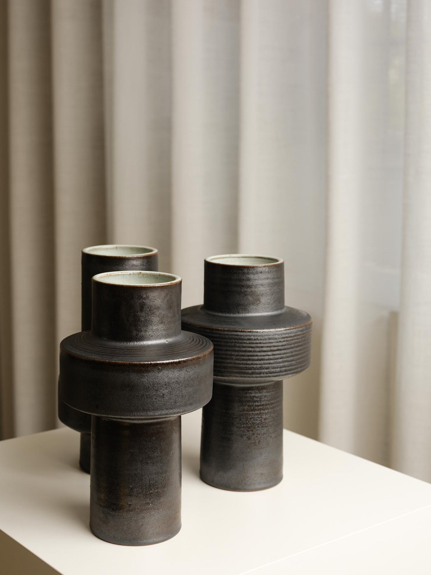 Black Piston Vase