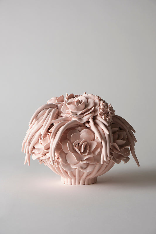 Vanessa Hogge Baby Pink Floral Vessel
