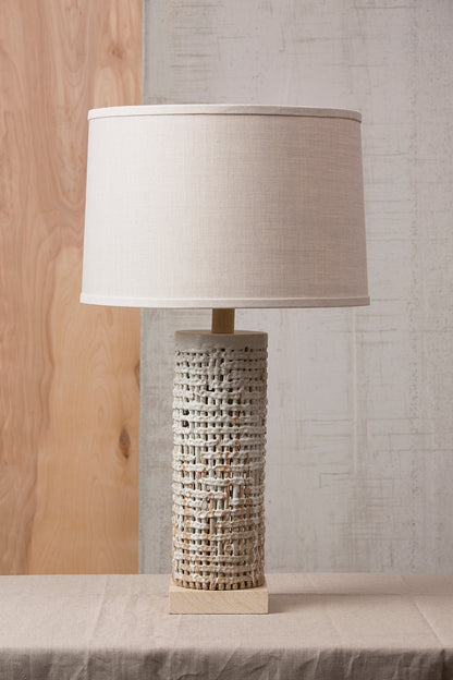 Tall Basket Weave Lamp