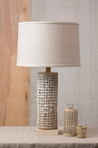 Tall Basket Weave Lamp